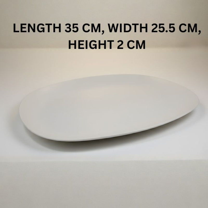 Melamine White Rectangle Serving Tray