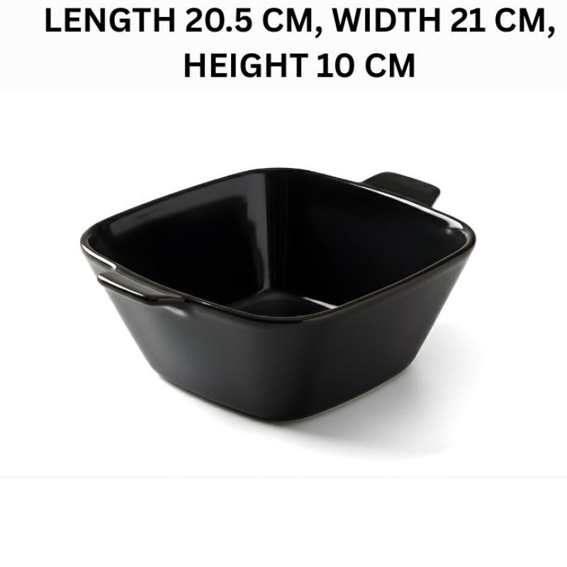 Melamine Black Square Serving Bowl