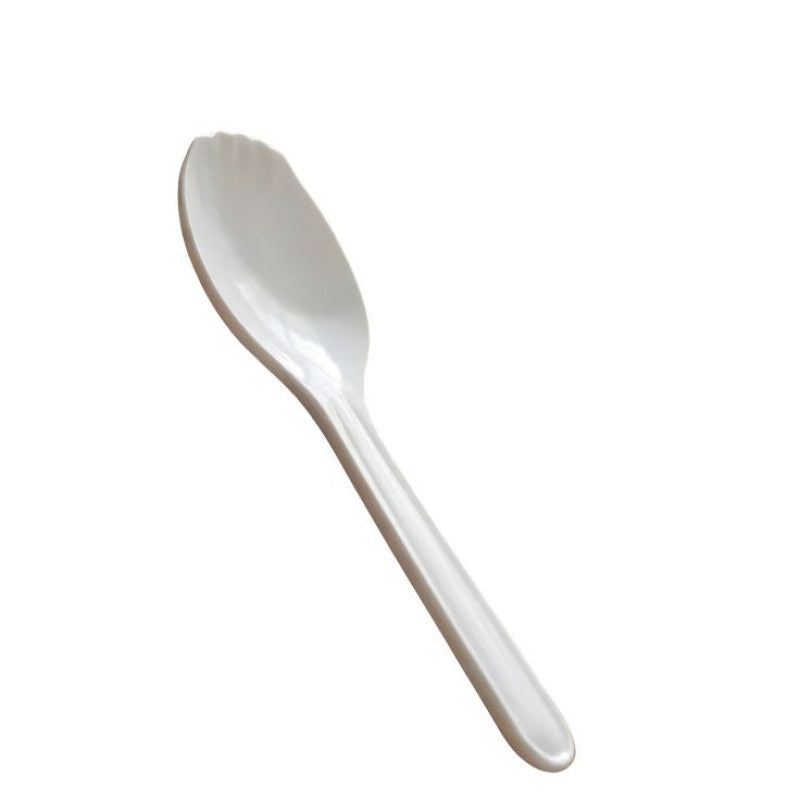 Melamine White Serving Rice Flat Spoon