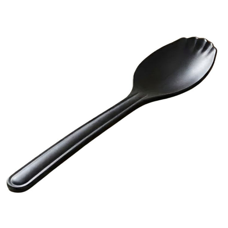 Melamine Black Serving Rice Flat Spoon