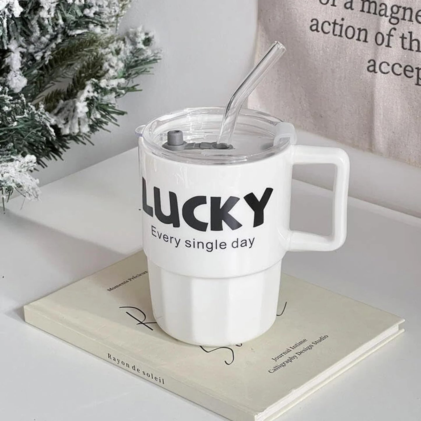 Lucky Insulated Cup With Straw 380ML