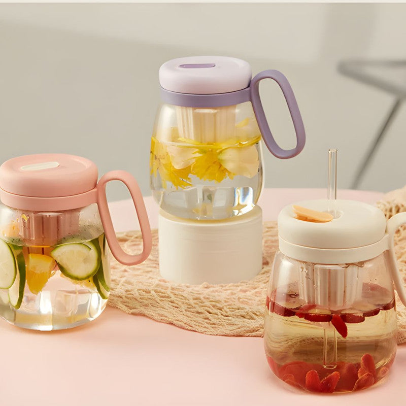 Straw Water Bottle 500ML Portable Drinking Bottle