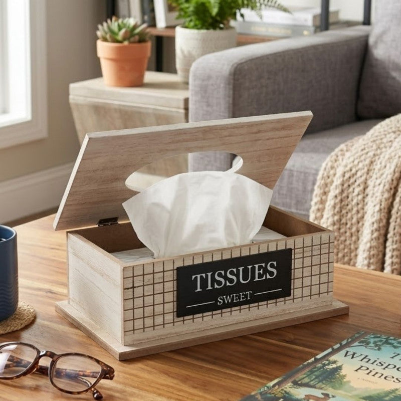 Wooden Tissue Box Decorative Tissue Holder