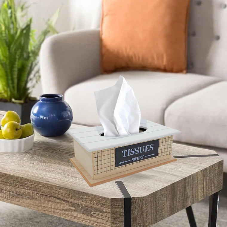 Wooden Tissue Box Decorative Tissue Holder