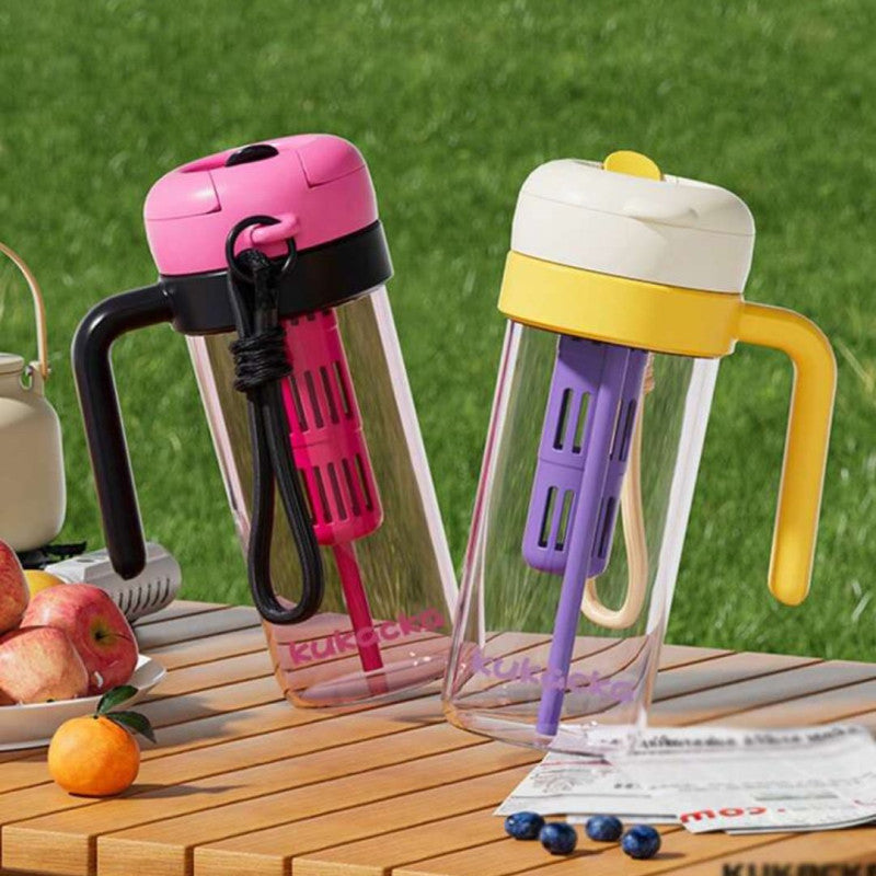 Acrylic Water Bottle 900ML Portable Drinking Bottle