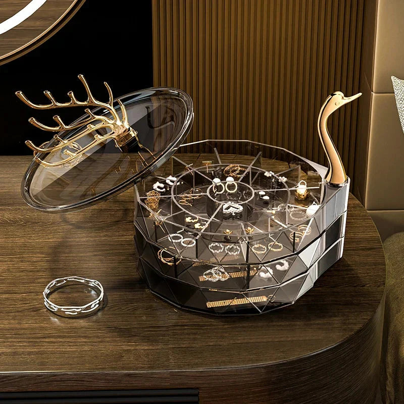 Swan Jewellery Organizer Decorative Accessories Storage Tray
