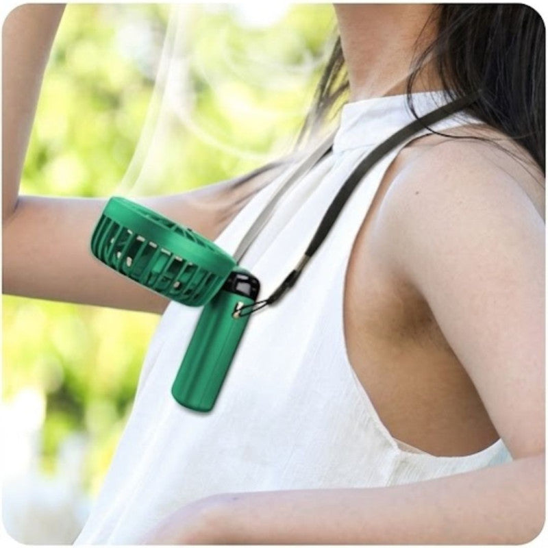 Handheld Mini Fan Foldable Neck Hanging USB Rechargeable Fan