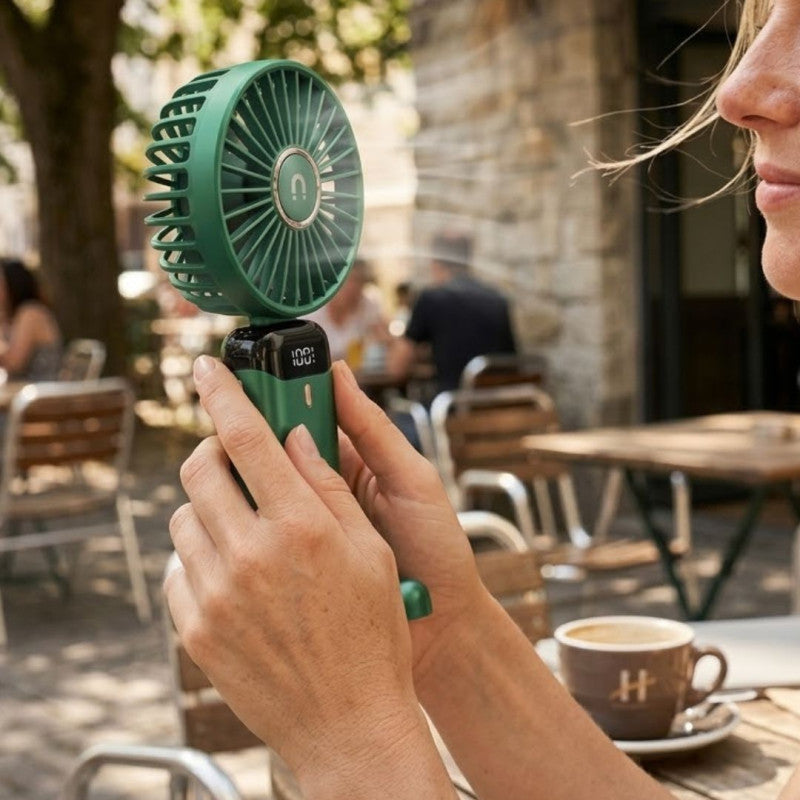 Handheld Mini Fan Foldable Neck Hanging USB Rechargeable Fan