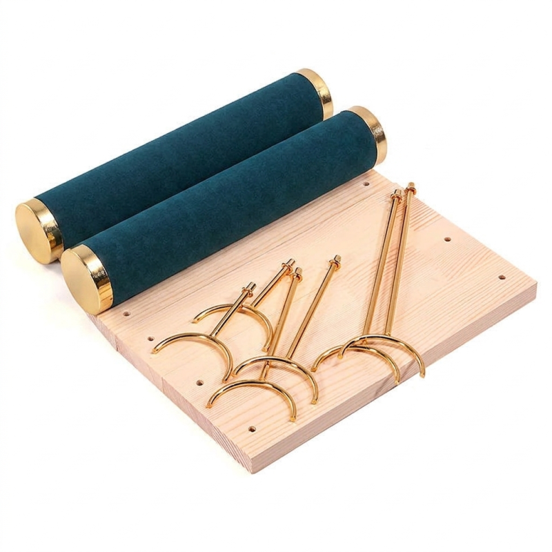 2 Layer Velvet Jewellery Display Stand Necklace & Bracelet Organizer