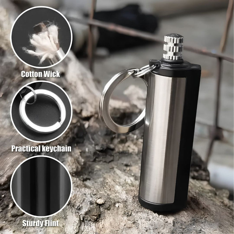 Fire Starter Flint Match Lighter Survival Camping Keychain