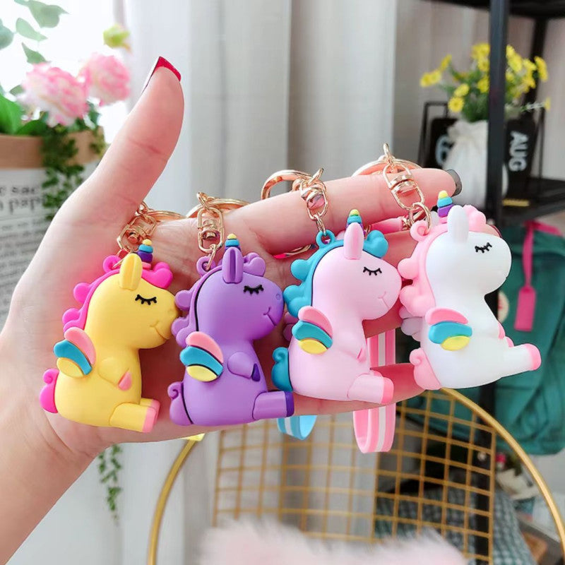 Unicorn Keychain Cute Cartoon Key Ring