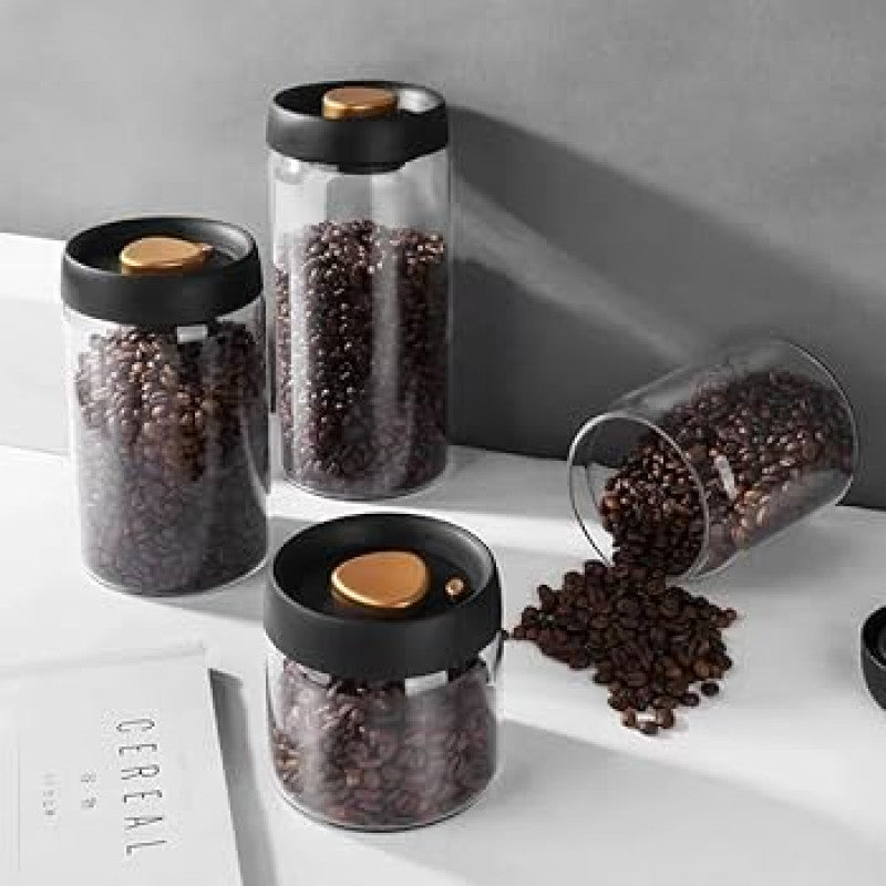 3PCS Glass Jar Set Kitchen Storage Containers