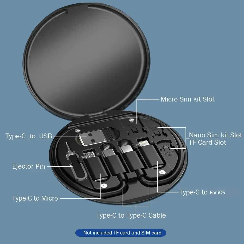 5 in 1 Data Cable Set Multi Charging & Sync Cable Kit