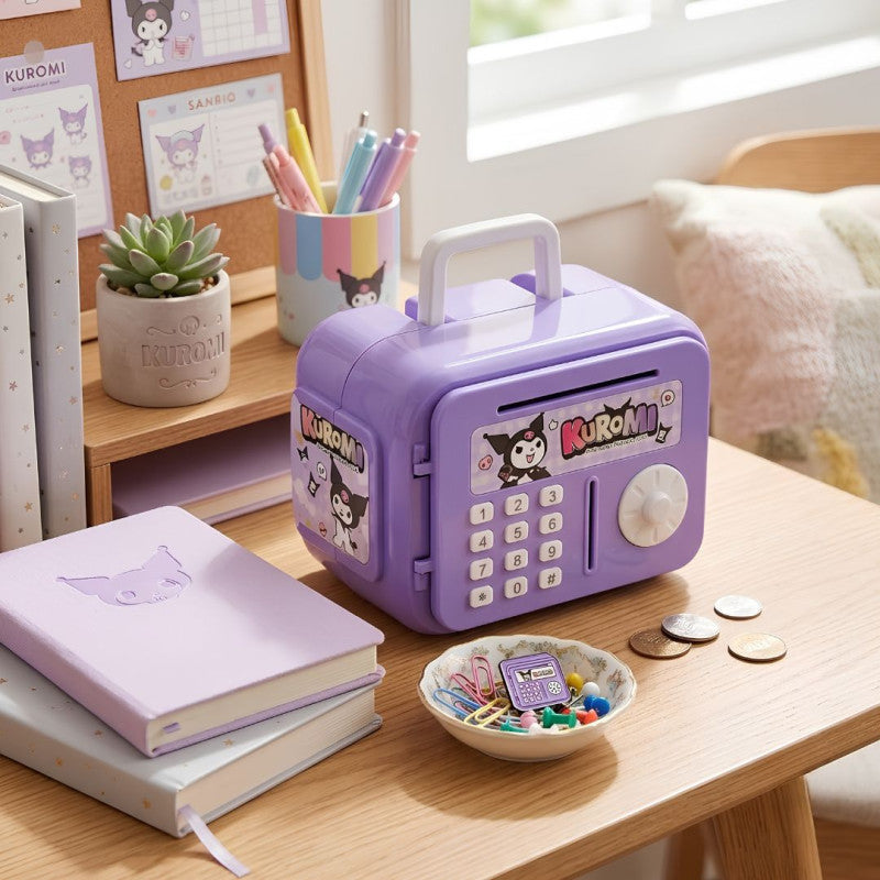 Cute Kuromi Money Bank with Password Lock Electronic Savings Box