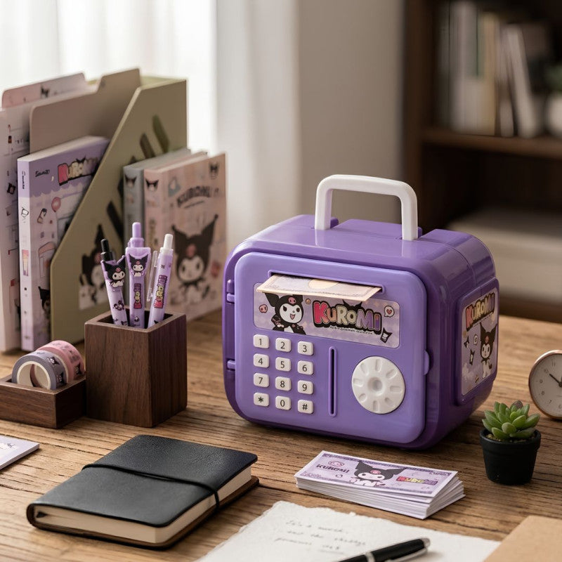 Cute Kuromi Money Bank with Password Lock Electronic Savings Box