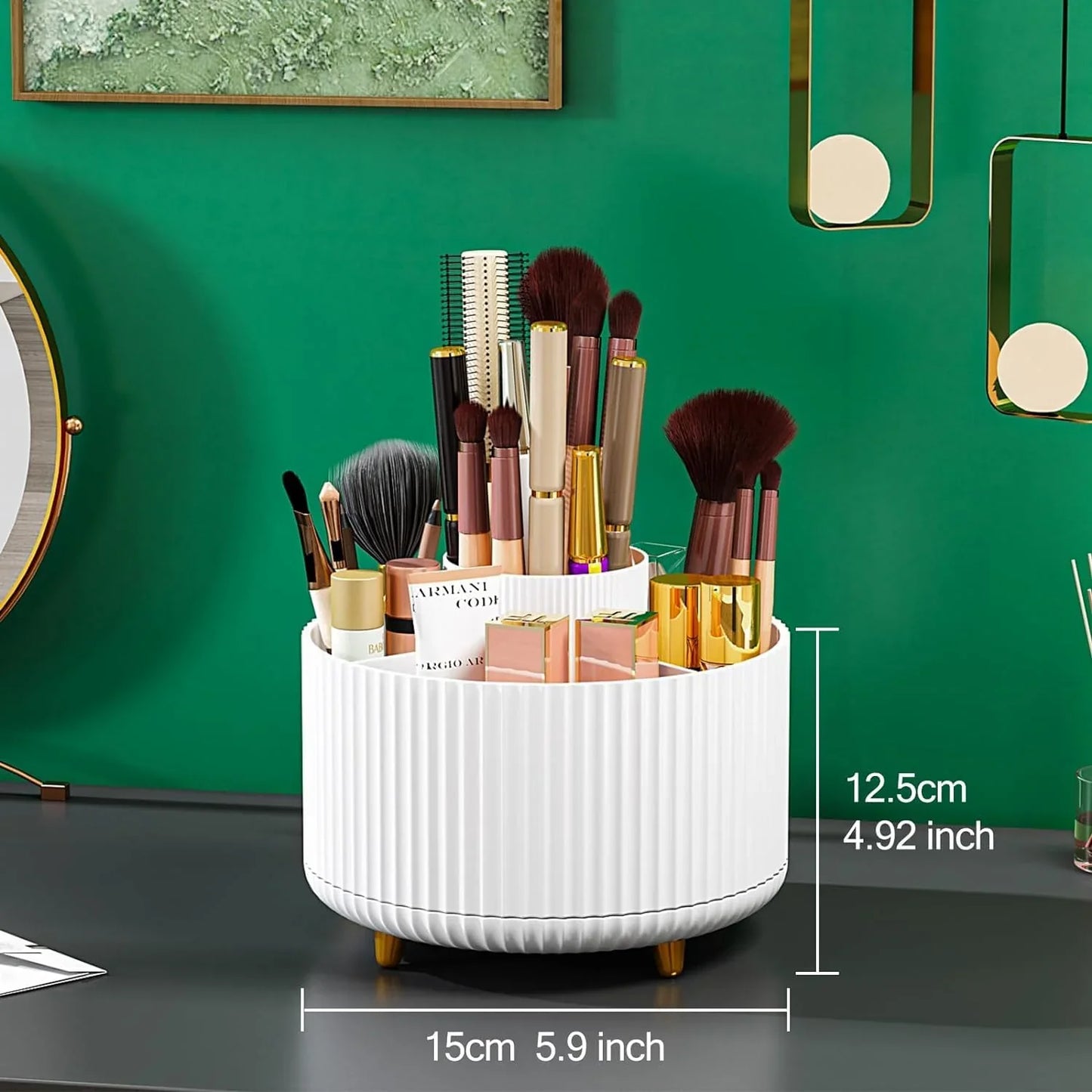 Rotatable Plastic Makeup Storage Organizer 360° Cosmetic Organizer