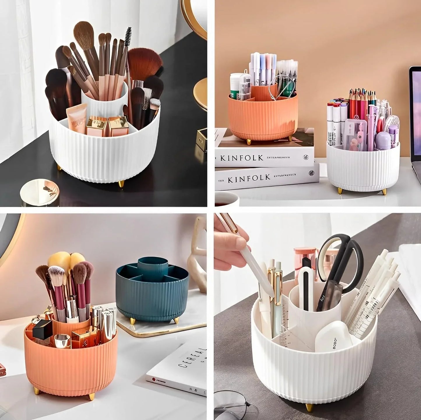 Rotatable Plastic Makeup Storage Organizer 360° Cosmetic Organizer
