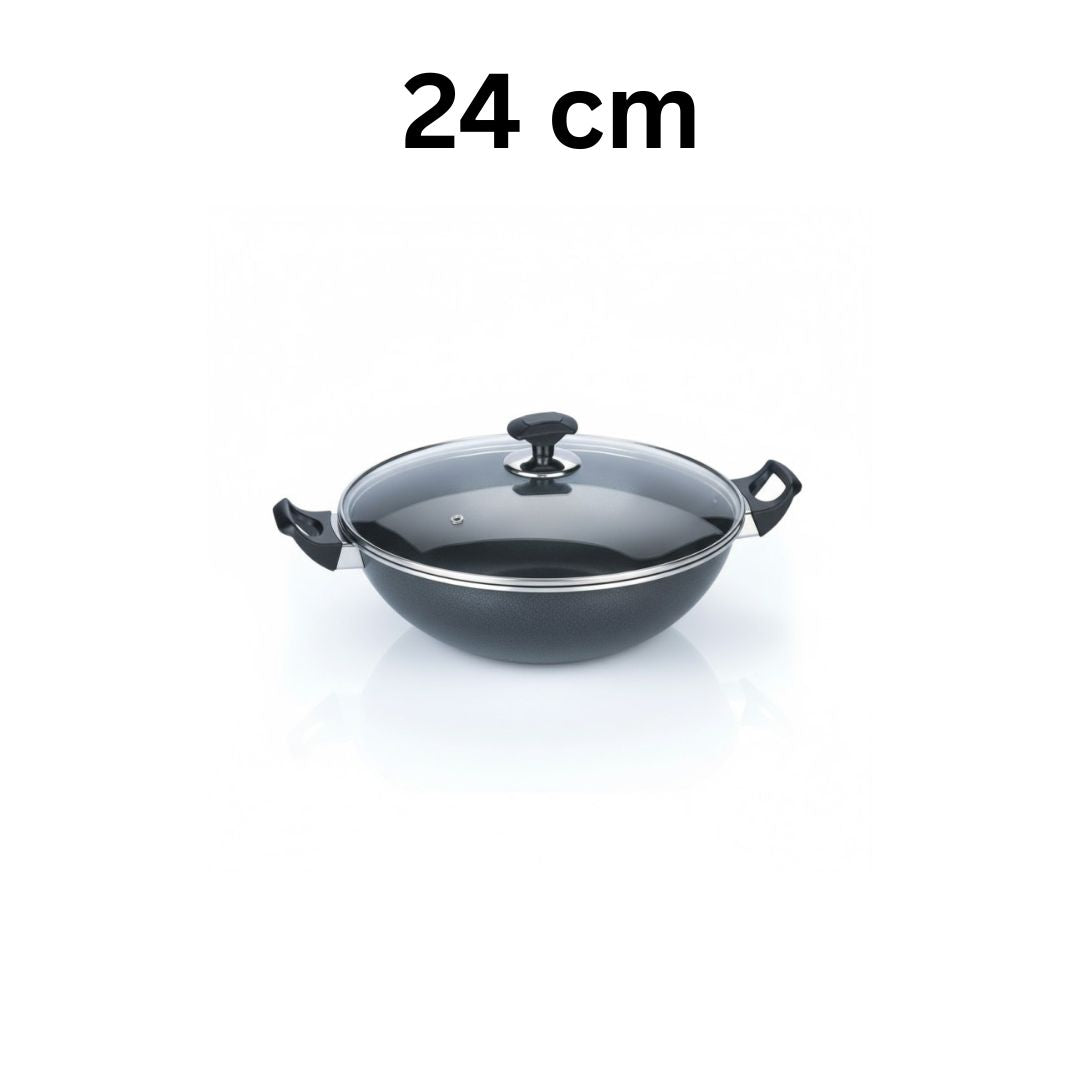 Kitchen King Proto Wok Karahi with Glass Lid