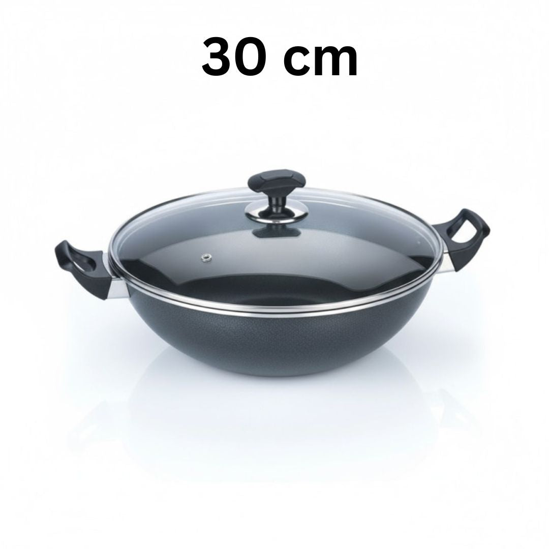 Kitchen King Proto Wok Karahi with Glass Lid