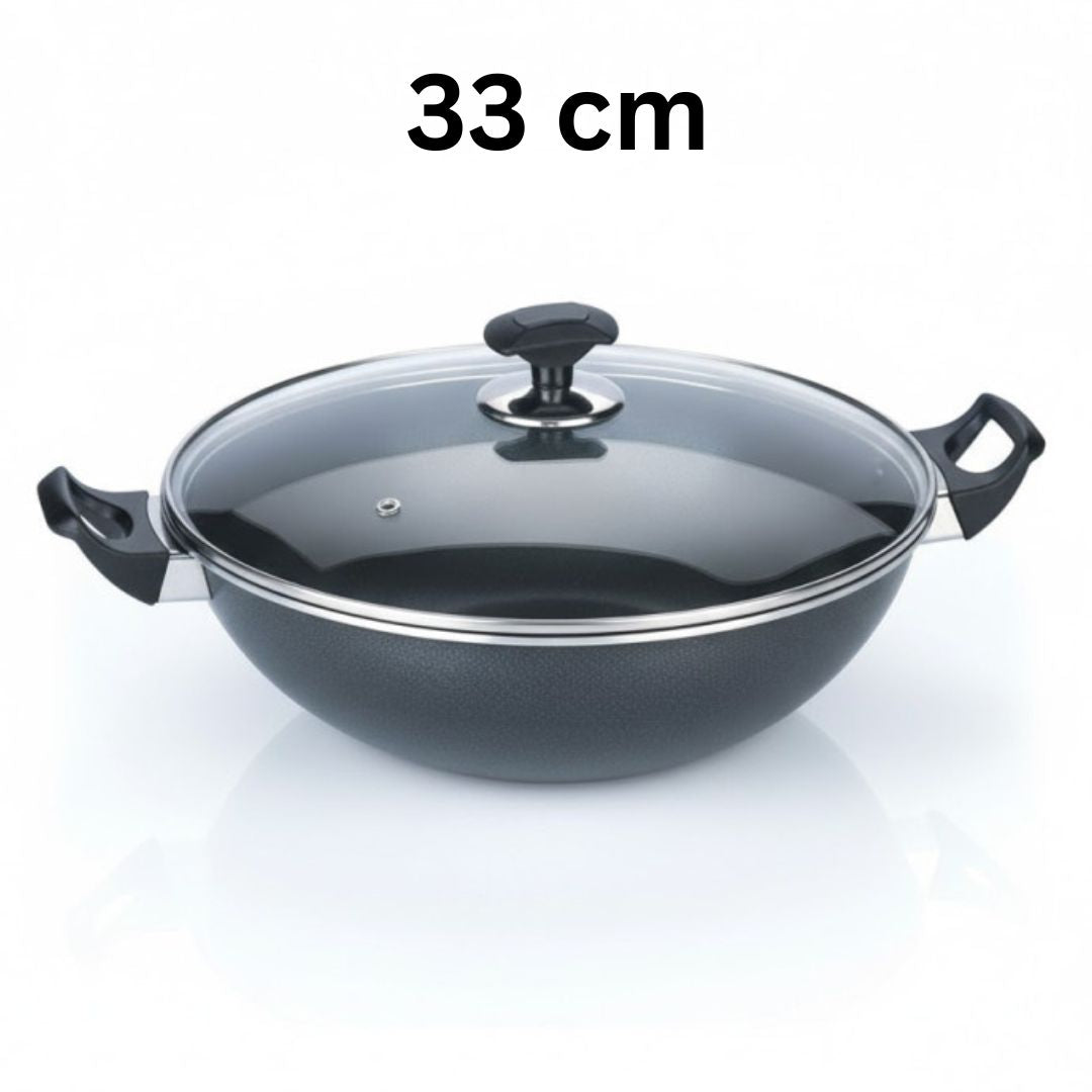 Kitchen King Proto Wok Karahi with Glass Lid