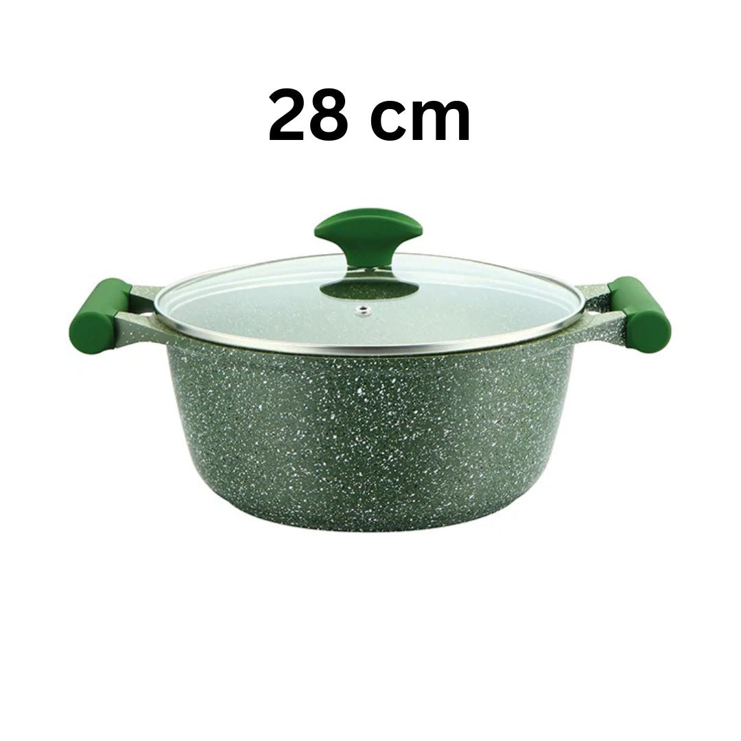 Prestige Aluminium Granite Casserole with Glass Lid 34cm