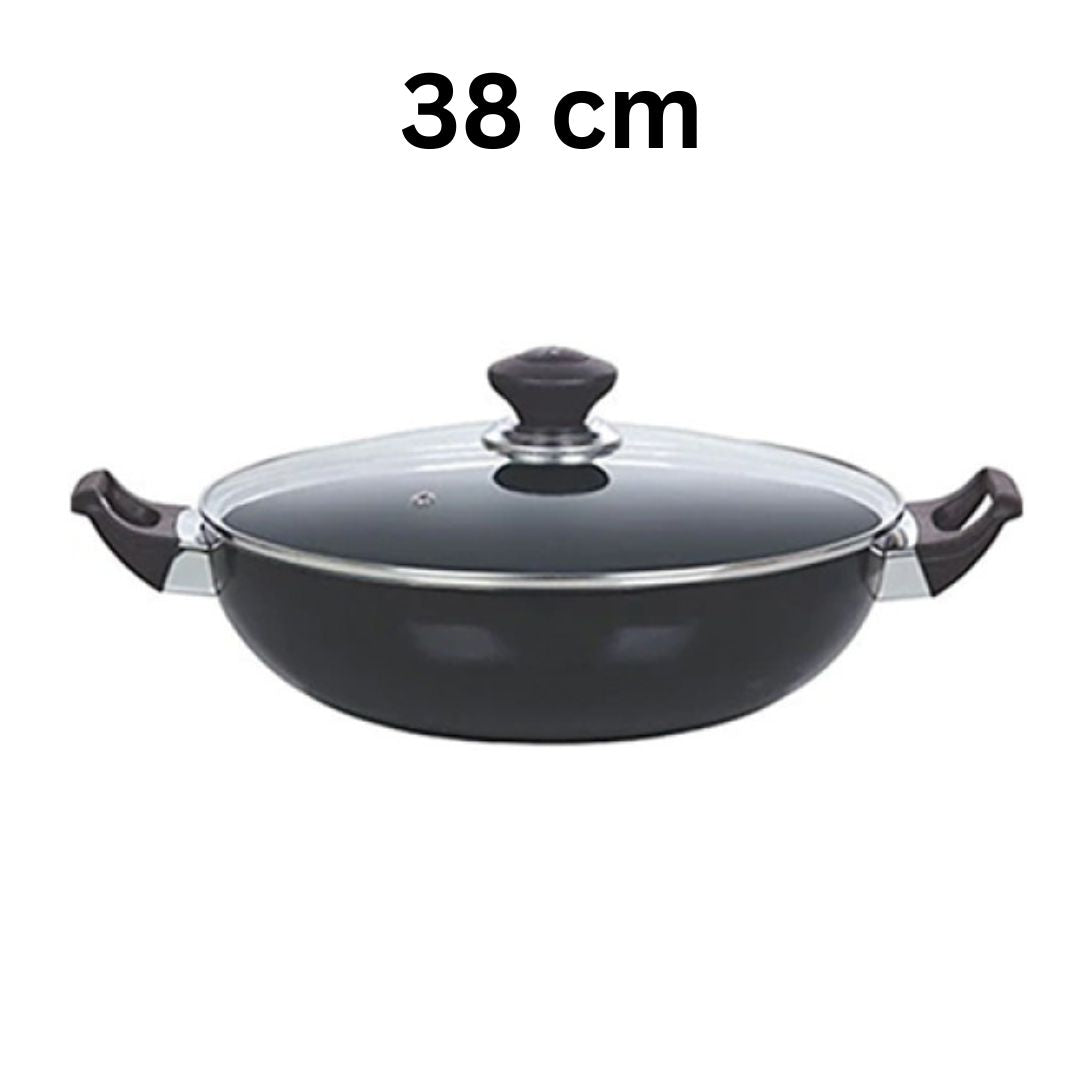 Kitchen King Imperial Classic Wok/Karahi with Glass Lid