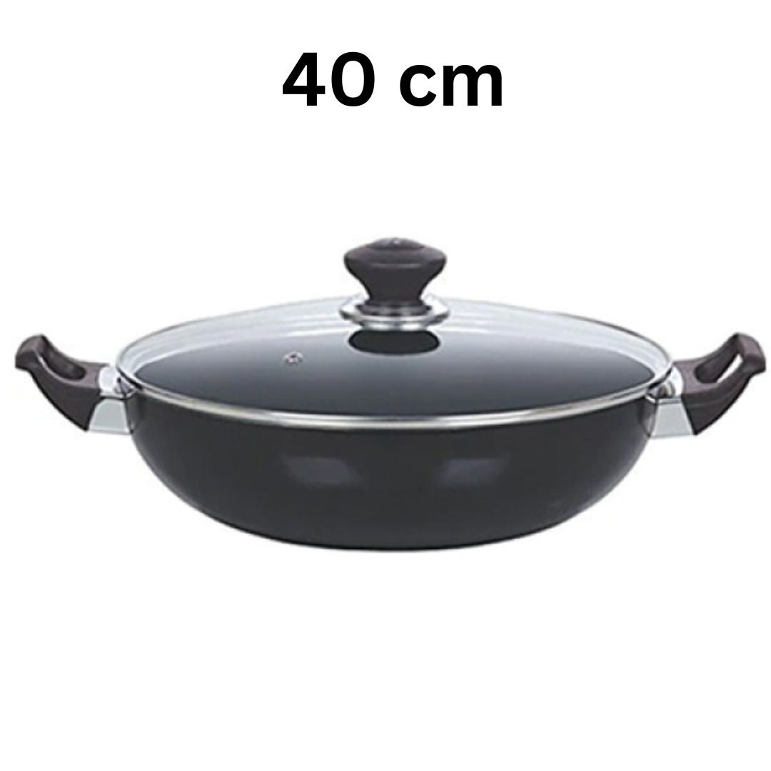Kitchen King Imperial Classic Wok/Karahi with Glass Lid