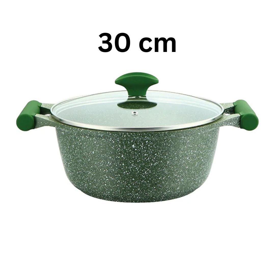 Prestige Aluminium Granite Casserole with Glass Lid 34cm