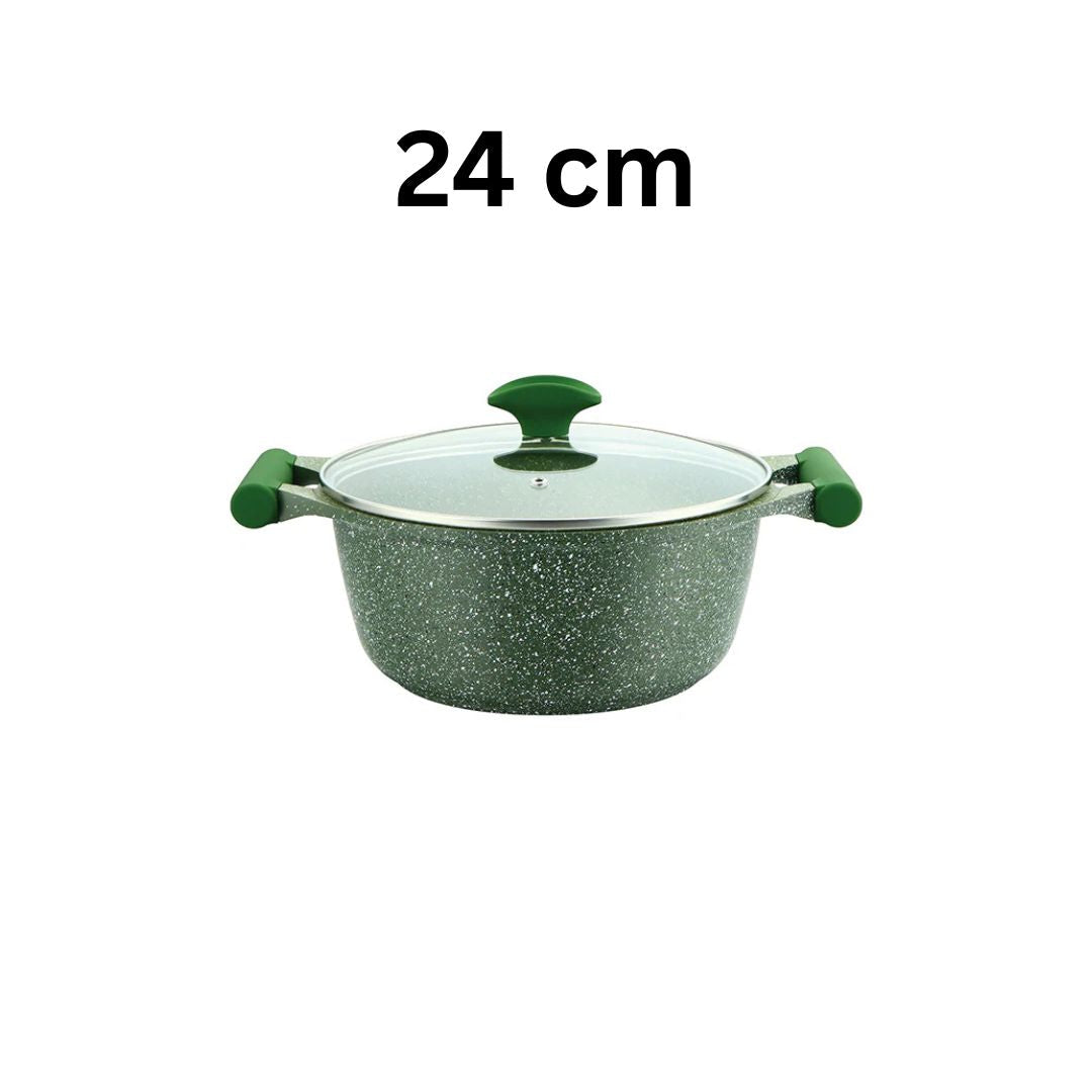 Prestige Aluminium Granite Casserole with Glass Lid 34cm