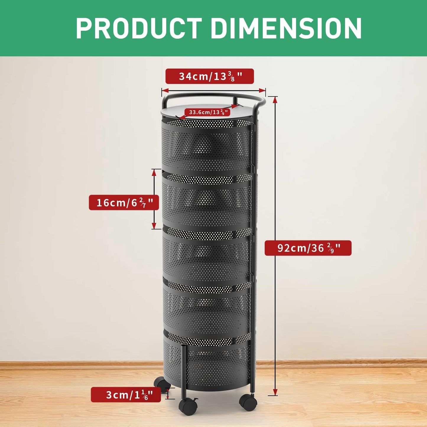 Premium Metal Vegetable & Fruits Basket – Stylish Kitchen Multi Layer Storage Organizer