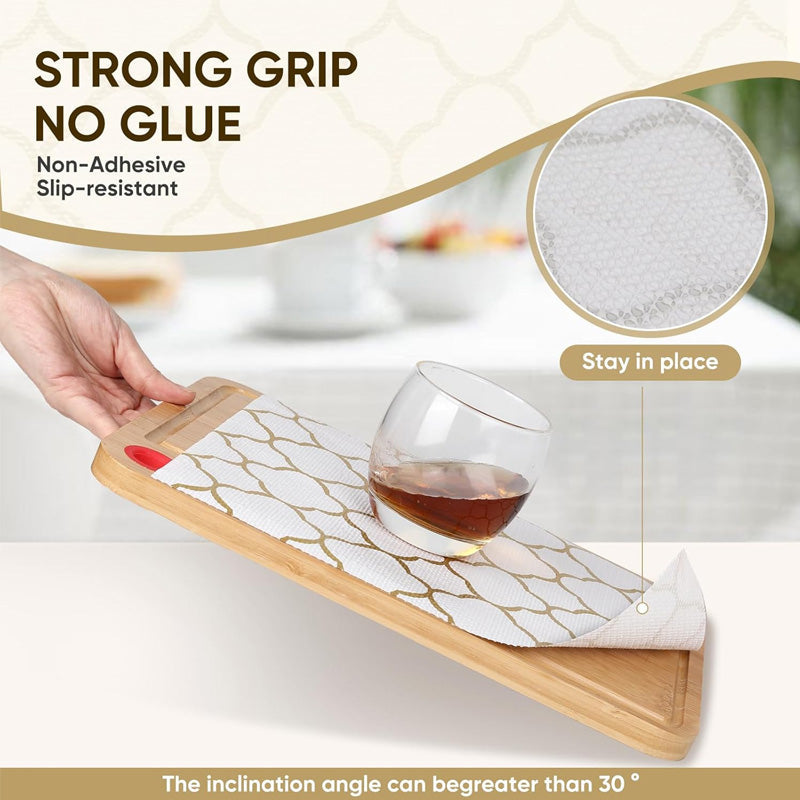 Anti-Slip Drawer Line Gold PVC Sheet Roll