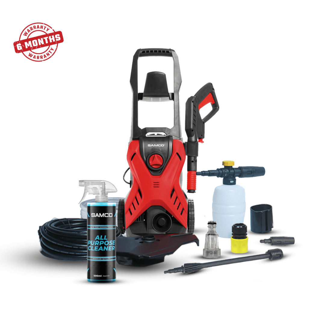 High Pressure Washer 1600 Watts (130 Bar) with Foaming Canon + Samco All Purpose Cleaner