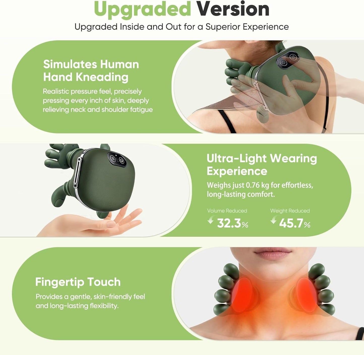 Electric Neck & Shoulder Massager | 3 Level Heating Hand Shape Massager  , Massager Machine for relaxing muscles 💆‍♀️