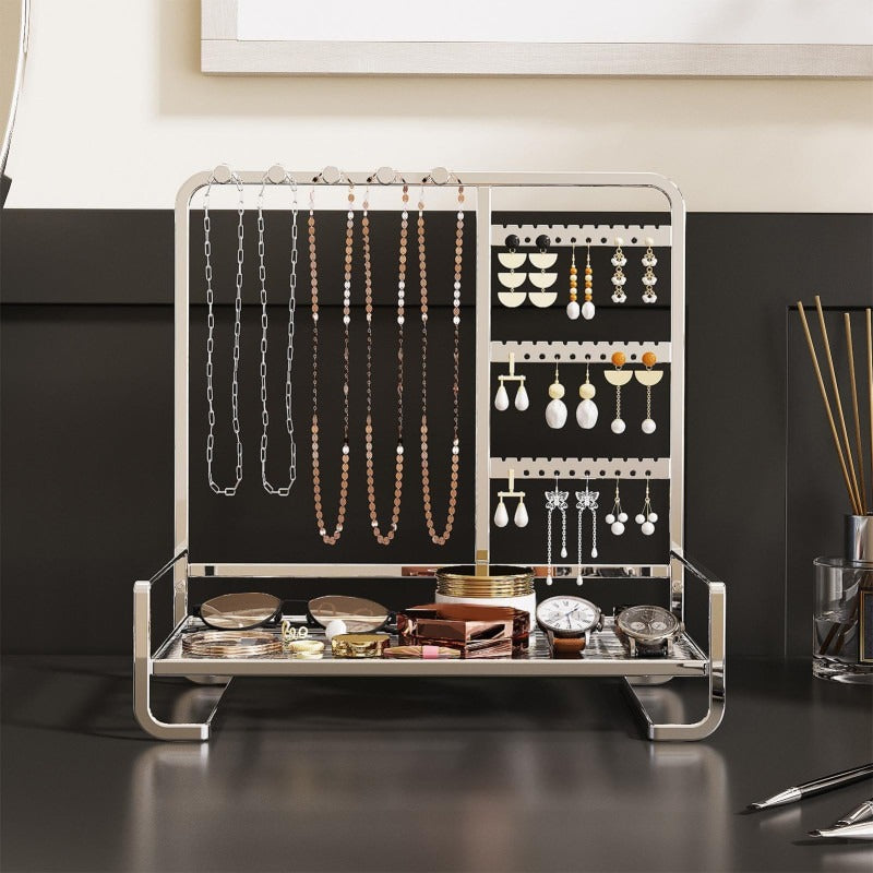 Metal Jewellery Stand Organizer Necklace & Earring Storage Stand