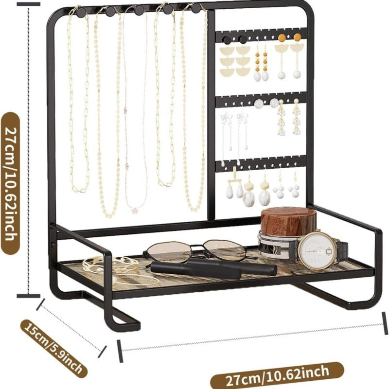 Metal Jewellery Stand Organizer Necklace & Earring Storage Stand