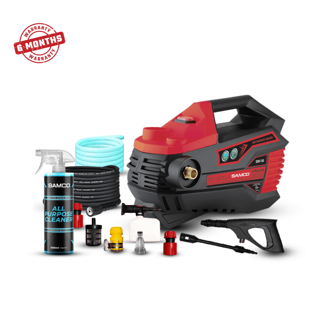 Induction Motor Pressure Washer 1800W – 150 Bar with Foaming Canon + Samco All Purpose Cleaner