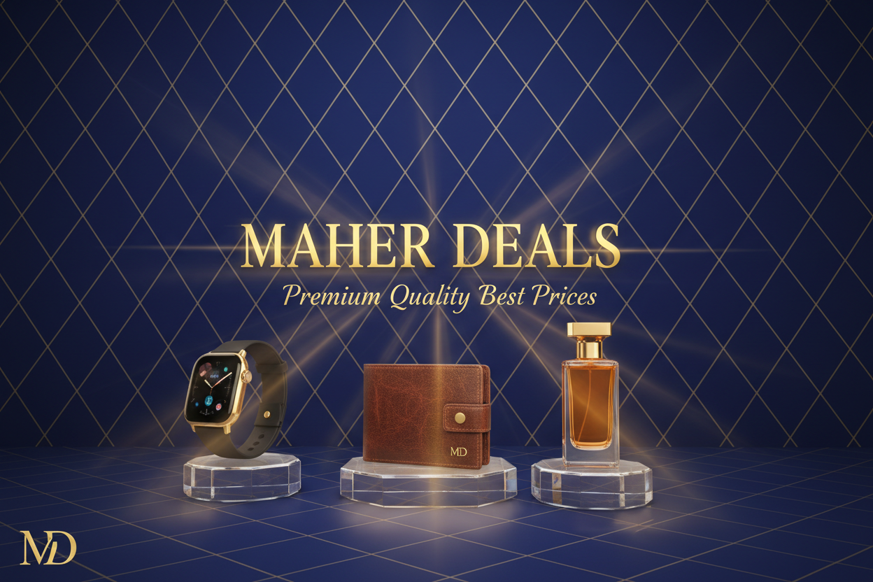 Maher Deals Banner - Royal Blue Gold