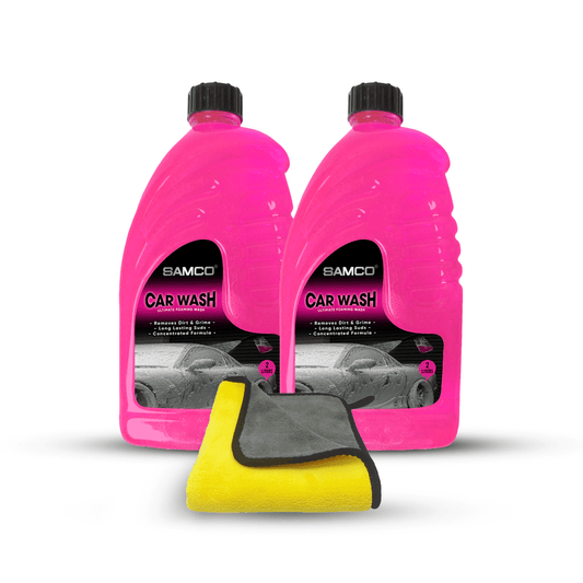 Pack of 2 Samco Foaming Shampoo (2 Litres) with Microfibre Towel