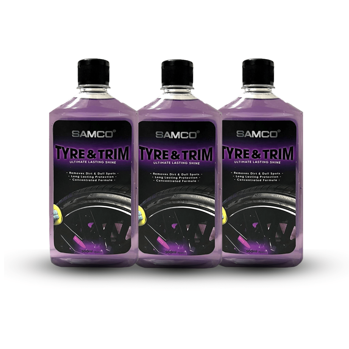 Pack of 3 Samco Tyre & Trim Gel - 500ml